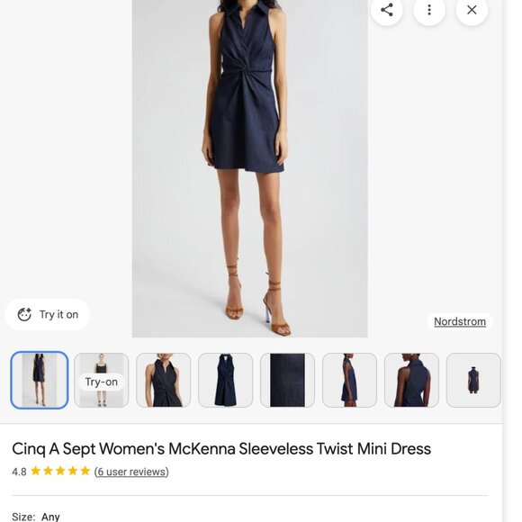 Cinq a sept navy dress - Picture 6 of 6